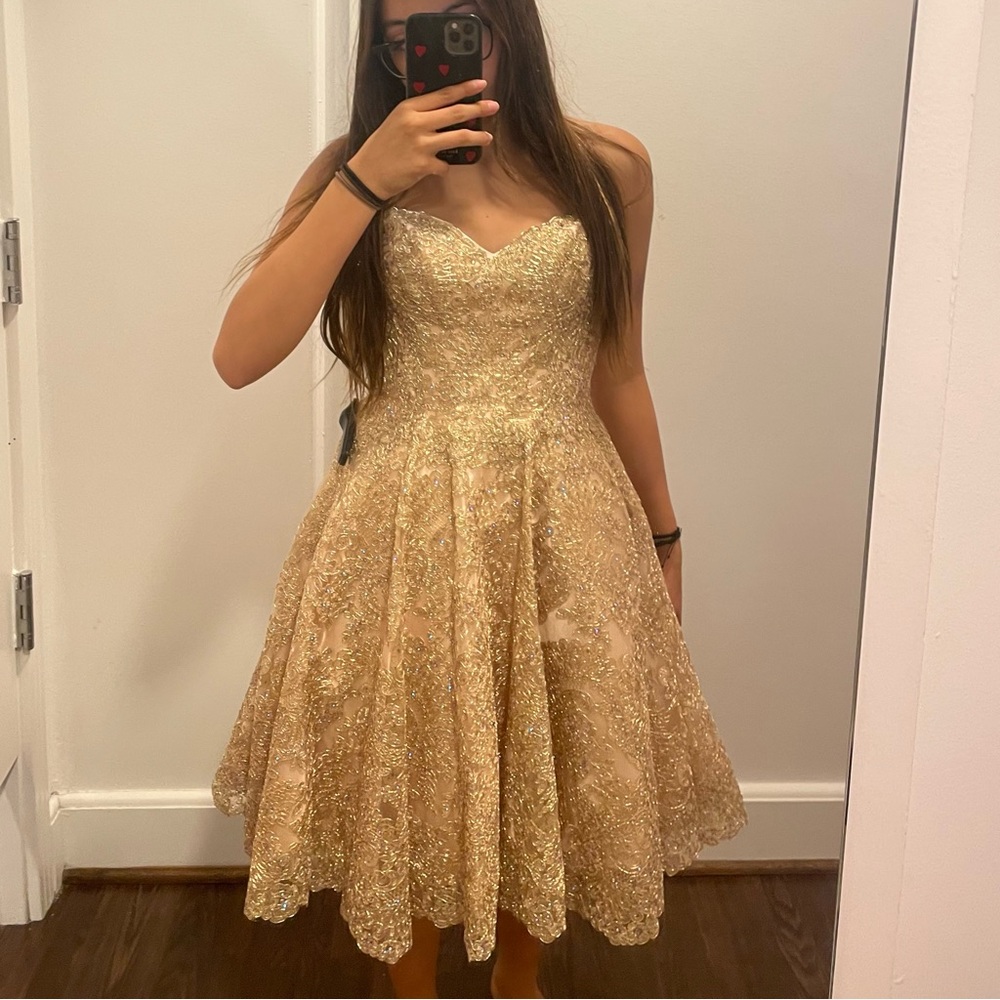 GOLD PROM/HOCO DRESS